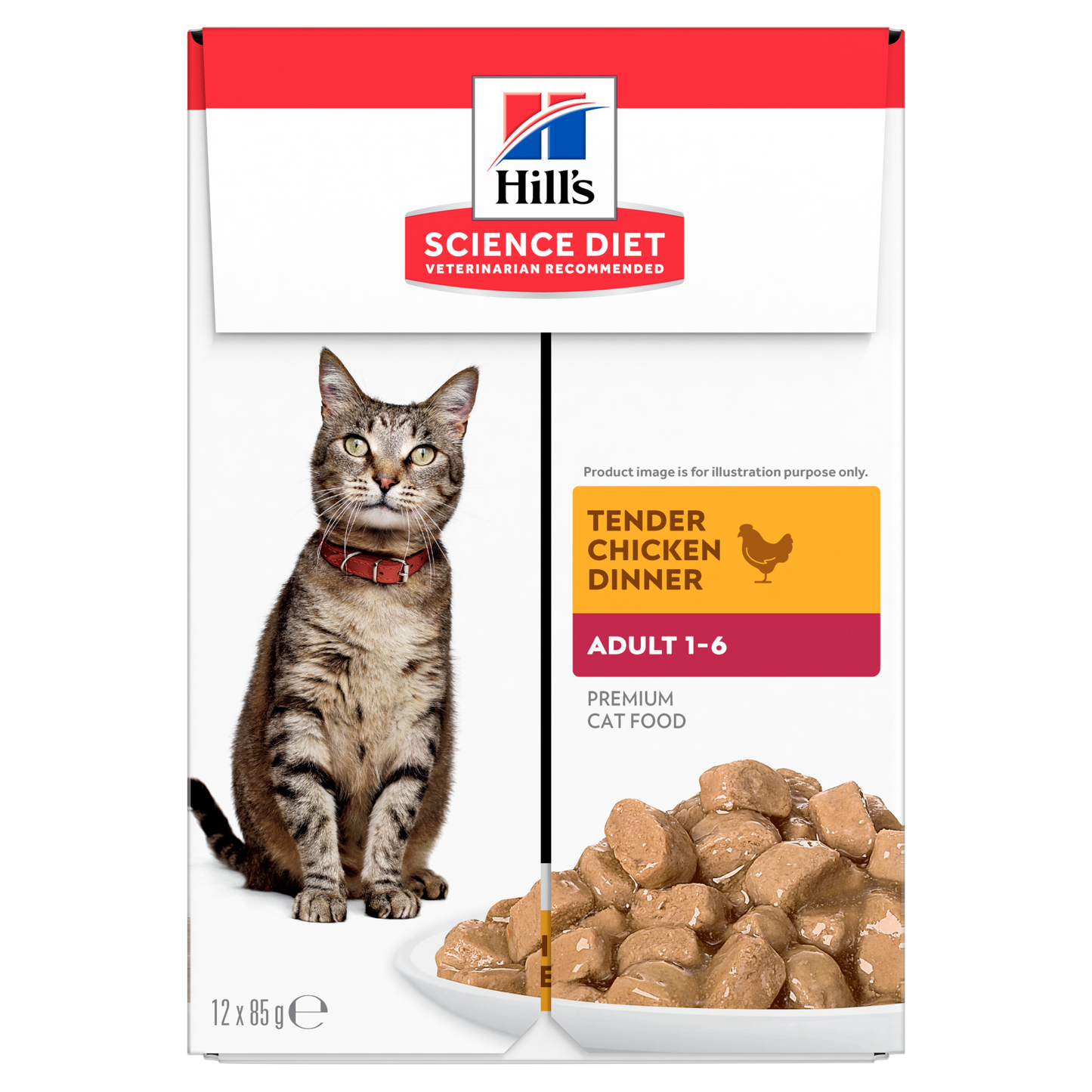 Hill's Science Diet Adult Optimal Care Chicken Cat Food pouches 12x85g