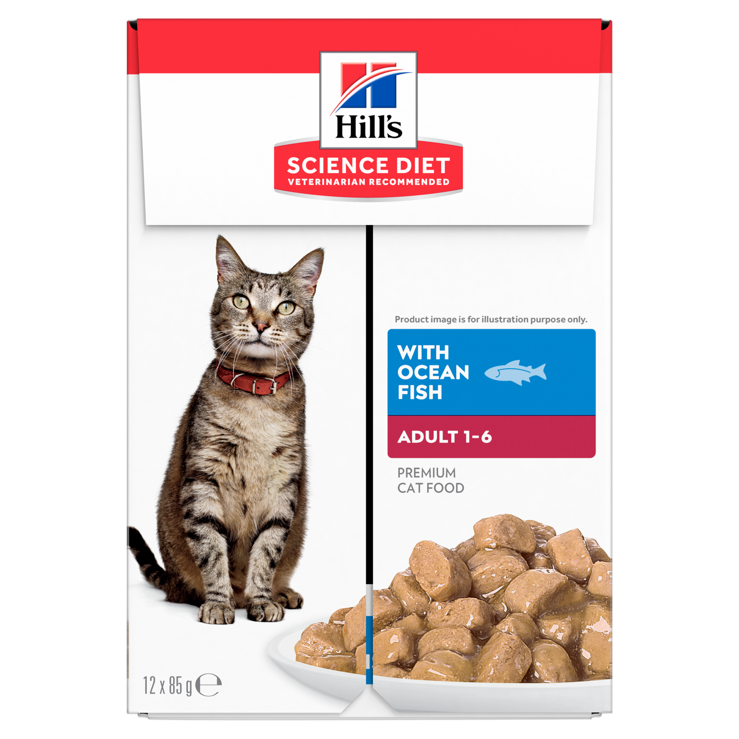 Hill's Science Diet Adult Optimal Care Ocean Fish Cat Food pouches 12x85g