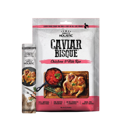 Absolute Holistic Bisque Chicken & Caviar Treat 60g - Woonona Petfood & Produce