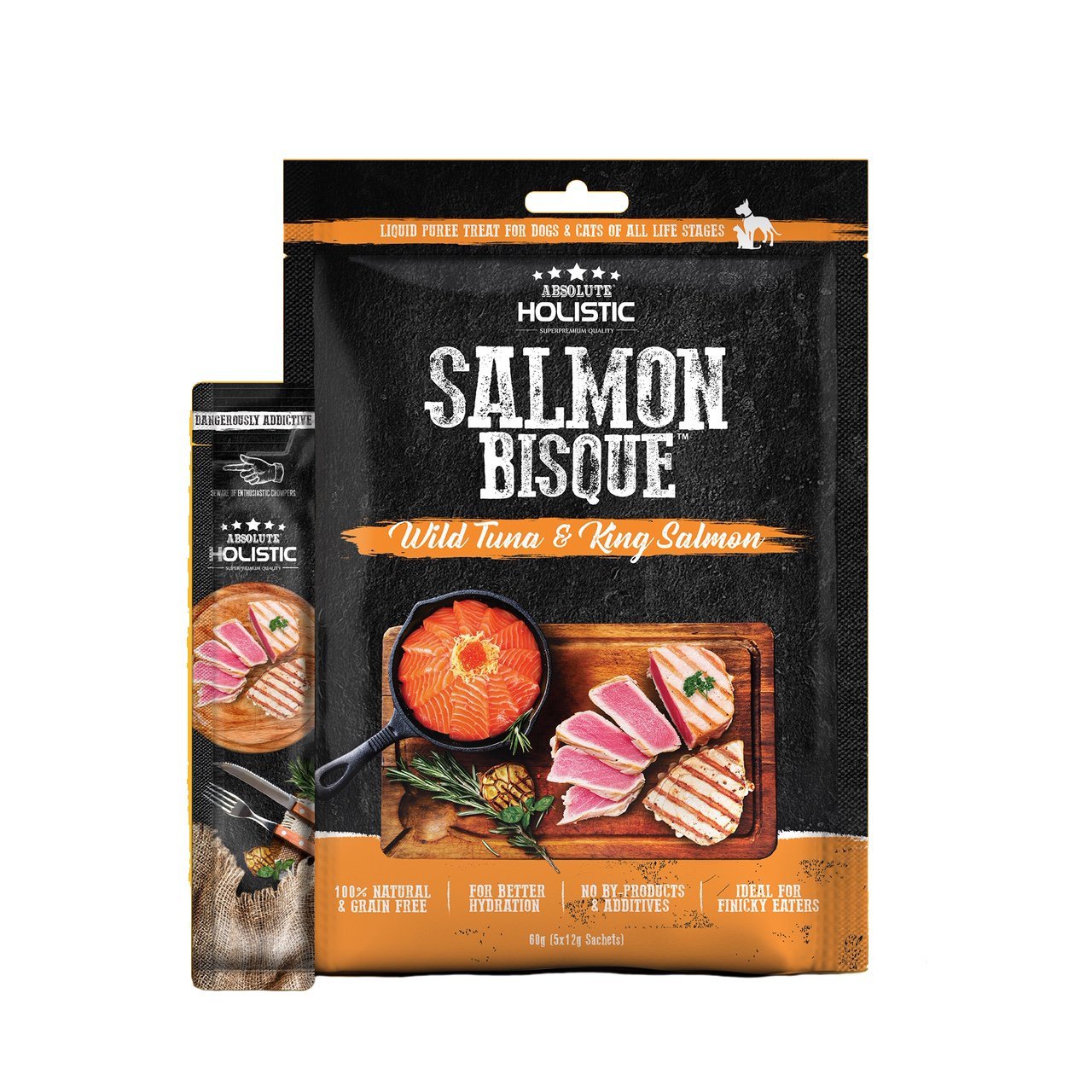 Absolute Holistic Bisque Tuna & Salmon Treat 60g - Woonona Petfood & Produce