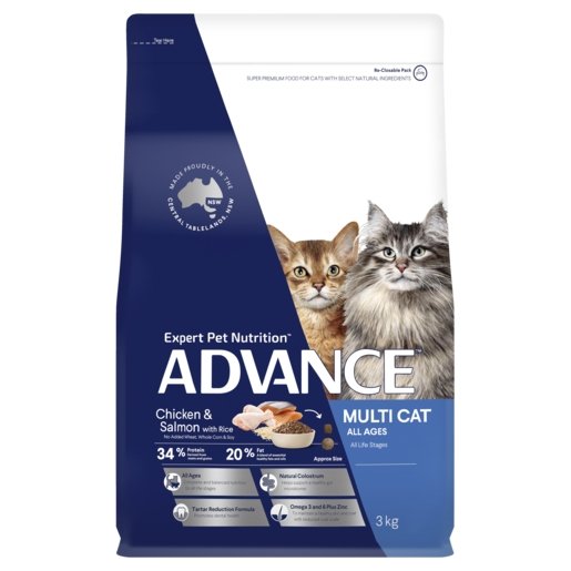 Advance Cat Multi 3kg Chicken And Salmon - Woonona Petfood & Produce