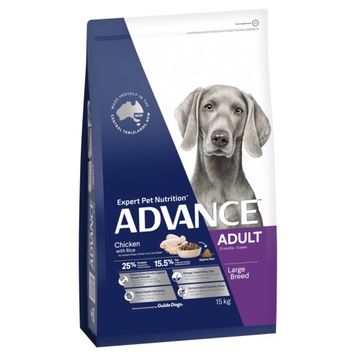 Advance Dry Dog Food Adult Large Breed 15kg Chicken - Woonona Petfood & Produce