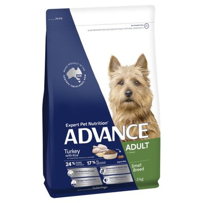 Advance Dry Dog Food Adult Small & Toy Breed Turkey 3kg - Woonona Petfood & Produce