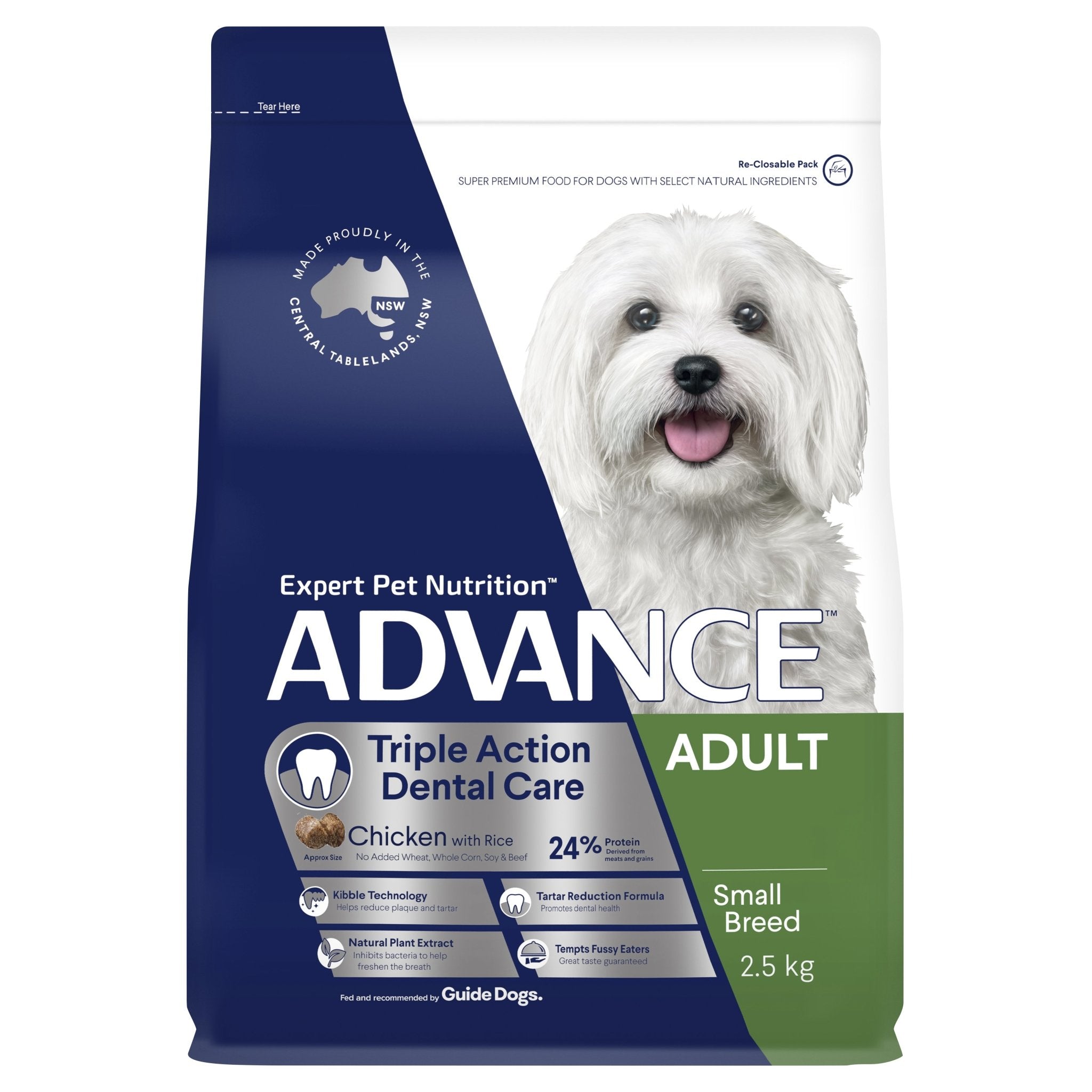 Advance Dry Dog Food Dental Toy and Small Breed 2.5kg Woonona