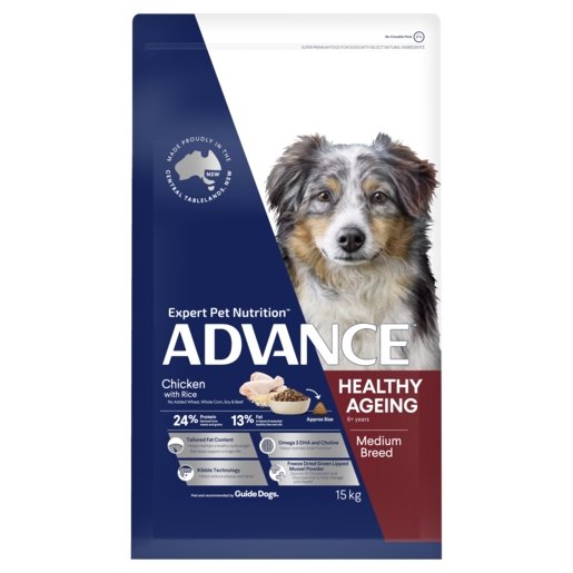 Advance Dry Dog Food Healthy Age Medium Breed 15kg - Woonona Petfood & Produce
