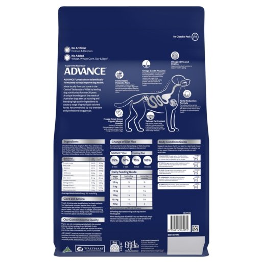 Advance Dry Dog Food Healthy Age Small Breed Chicken 3kg - Woonona Petfood & Produce