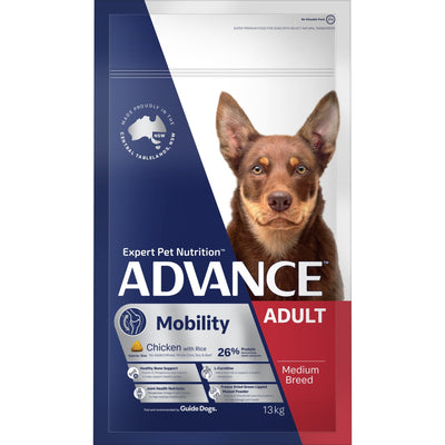 Advance Dry Dog Food Mobility Medium Breed Chicken 13kg - Woonona Petfood & Produce