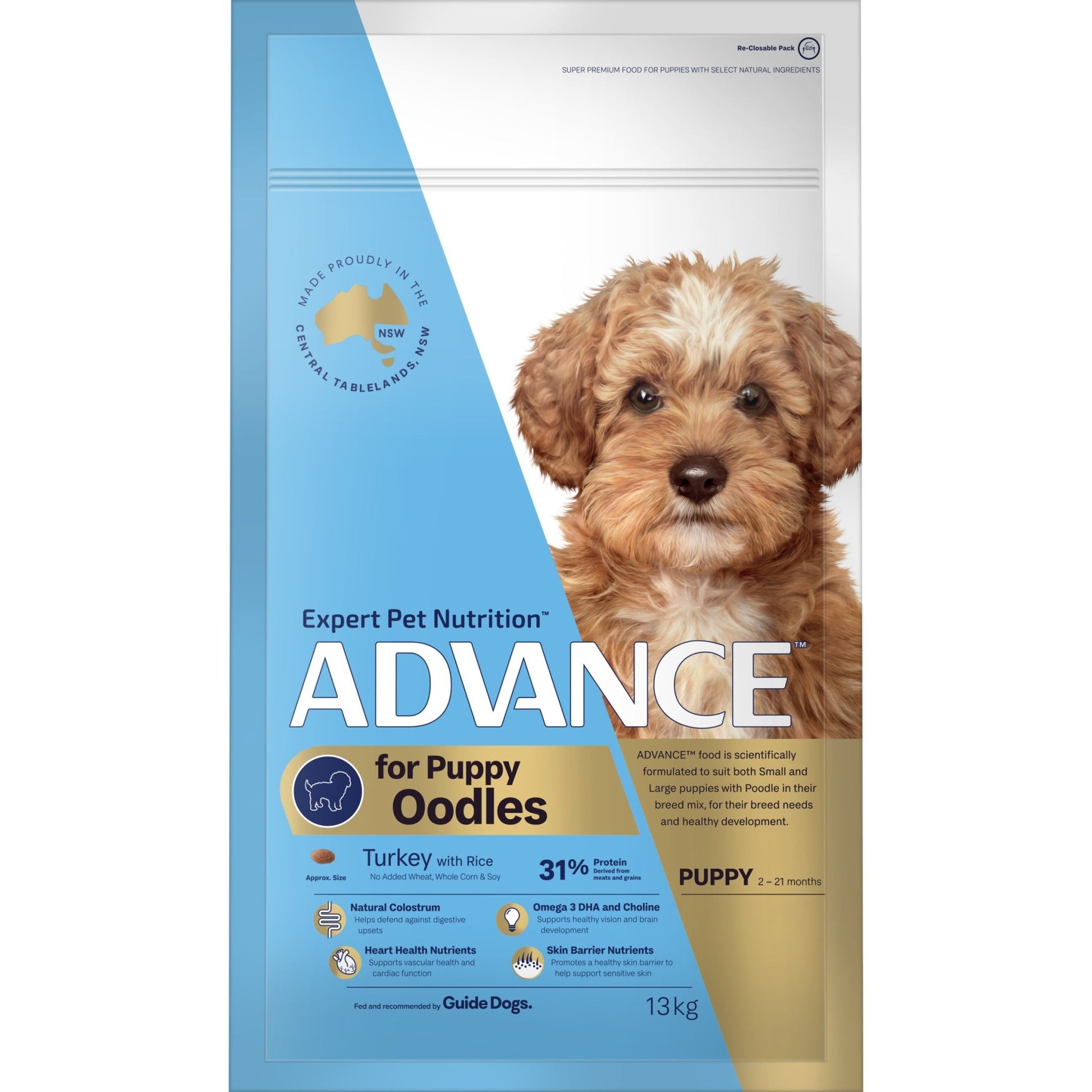 Advance Dry Dog Food Puppy Oodles Turkey and Rice - Woonona Petfood & Produce