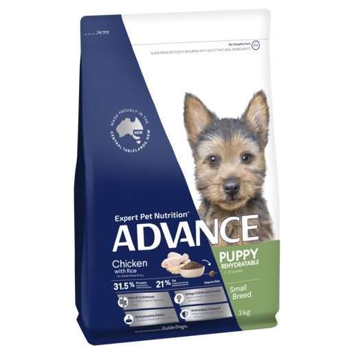 Advance Dry Dog Food Puppy Small Breed Rehydratable Chicken 3kg - Woonona Petfood & Produce