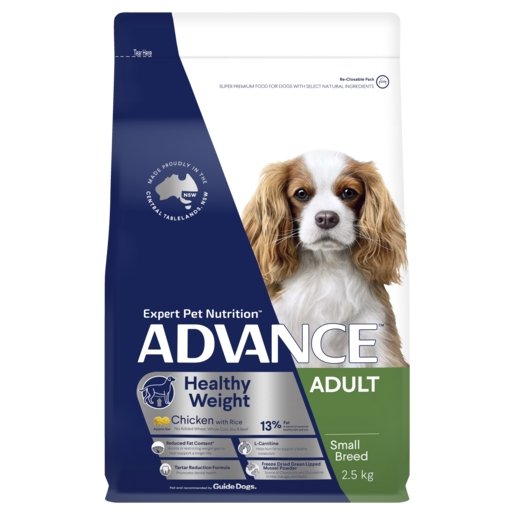 Advance Dry Dog Food Adult Weight Control Small And Toy Breed 2.5kg Woonona Petfood Produce