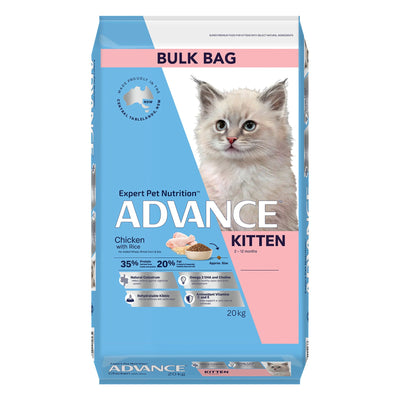 Advance Dry Kitten Food Chicken and Rice 20kg - Woonona Petfood & Produce