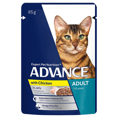 Advance Wet Cat Food Adult Chicken in Jelly 85g - Woonona Petfood & Produce