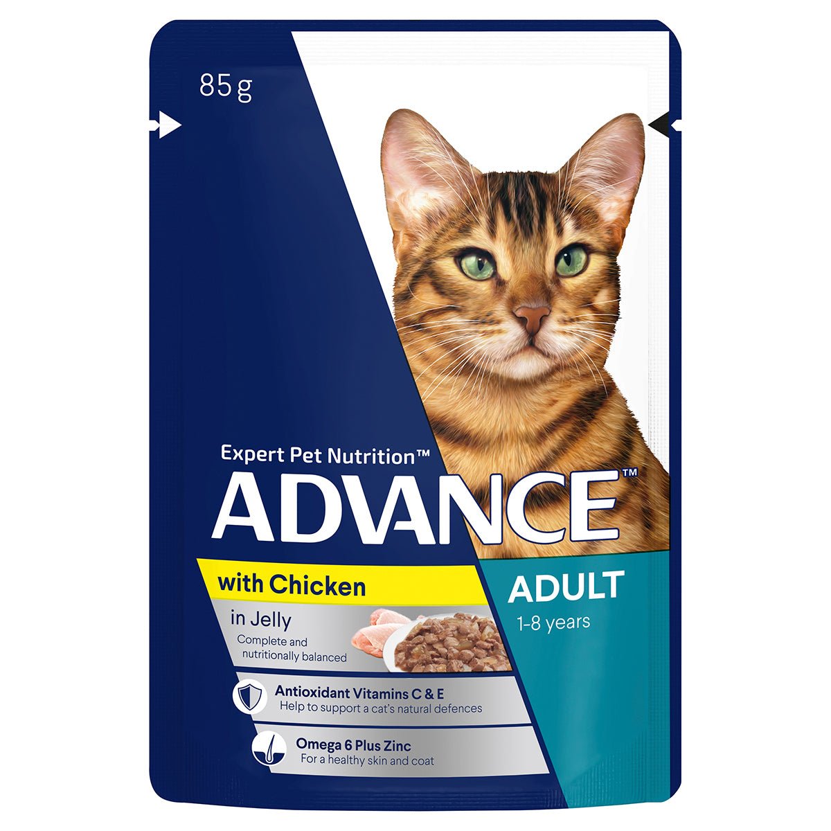 Advance Wet Cat Food Adult Chicken in Jelly 85g - Woonona Petfood & Produce