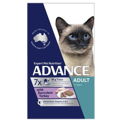 Advance Wet Cat Food Adult Turkey 7x85g - Woonona Petfood & Produce