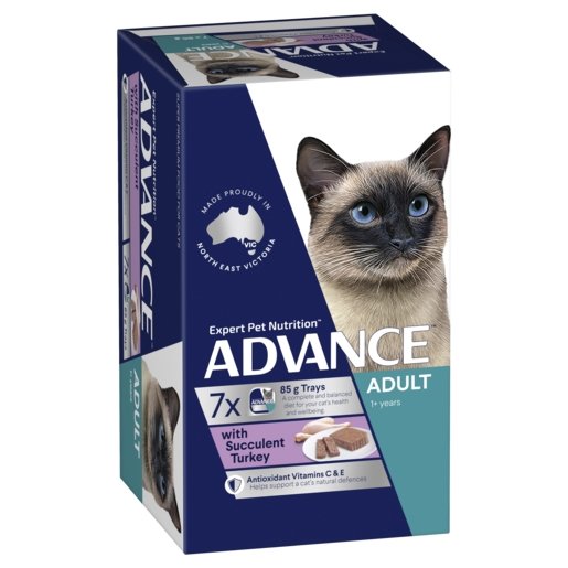Advance Wet Cat Food Adult Turkey 7x85g - Woonona Petfood & Produce