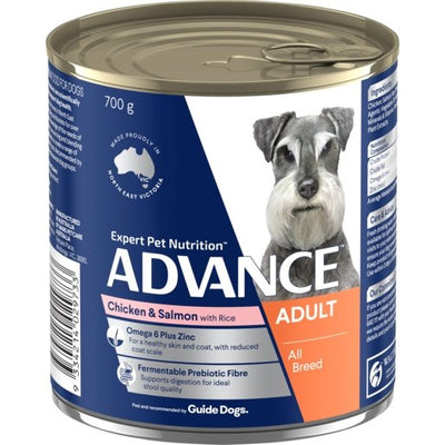 Advance Wet Dog Food Adult Chicken And Salmon 700g - Woonona Petfood & Produce