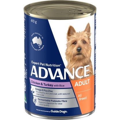 Advance Wet Dog Food Adult Chicken And Turkey 12x410g - Woonona Petfood & Produce