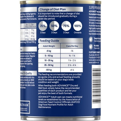 Advance Wet Dog Food Adult Chicken And Turkey 410g - Woonona Petfood & Produce