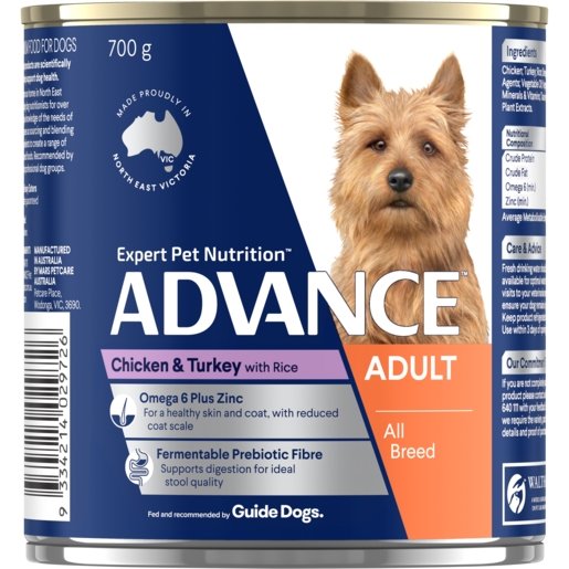 Advance Wet Dog Food Adult Chicken And Turkey 700g - Woonona Petfood & Produce