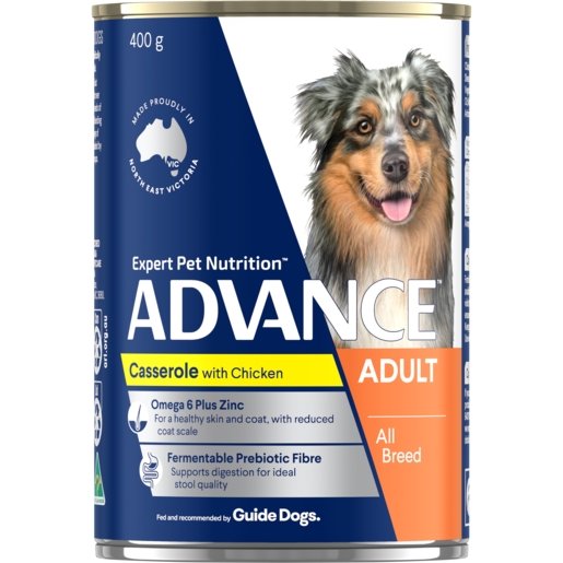 Advance Wet Dog Food Adult Chicken Casserole 12x400g - Woonona Petfood & Produce