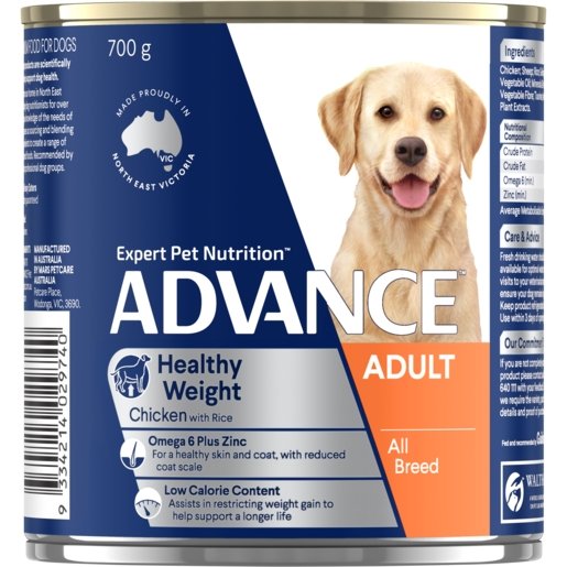 Advance Wet Dog Food Adult Healthy Weight 12x700g - Woonona Petfood & Produce