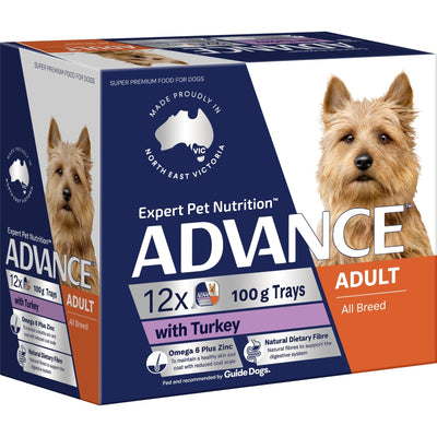 Advance Wet Dog Food Adult Turkey 12x100g - Woonona Petfood & Produce
