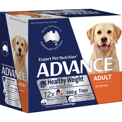 Advance Wet Dog Food Healthy Weight Turkey and Rice 12x100g - Woonona Petfood & Produce