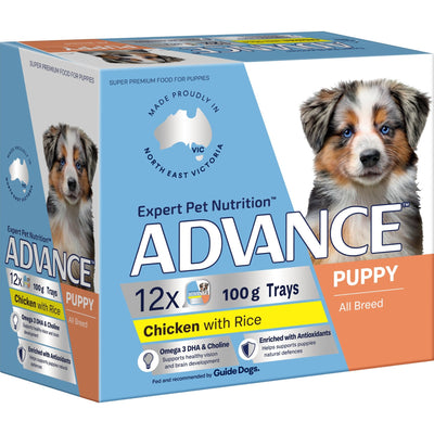 Advance Wet Dog Food Puppy Chicken and Rice 12x100g - Woonona Petfood & Produce