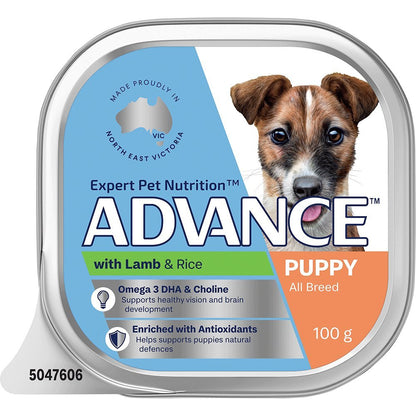 Advance Wet Dog Food Puppy Lamb and Rice 12x100g - Woonona Petfoods