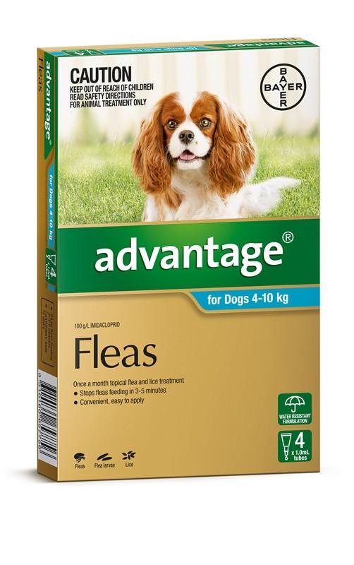 Advantage Dog 4-10kg Aqua - Woonona Petfood & Produce