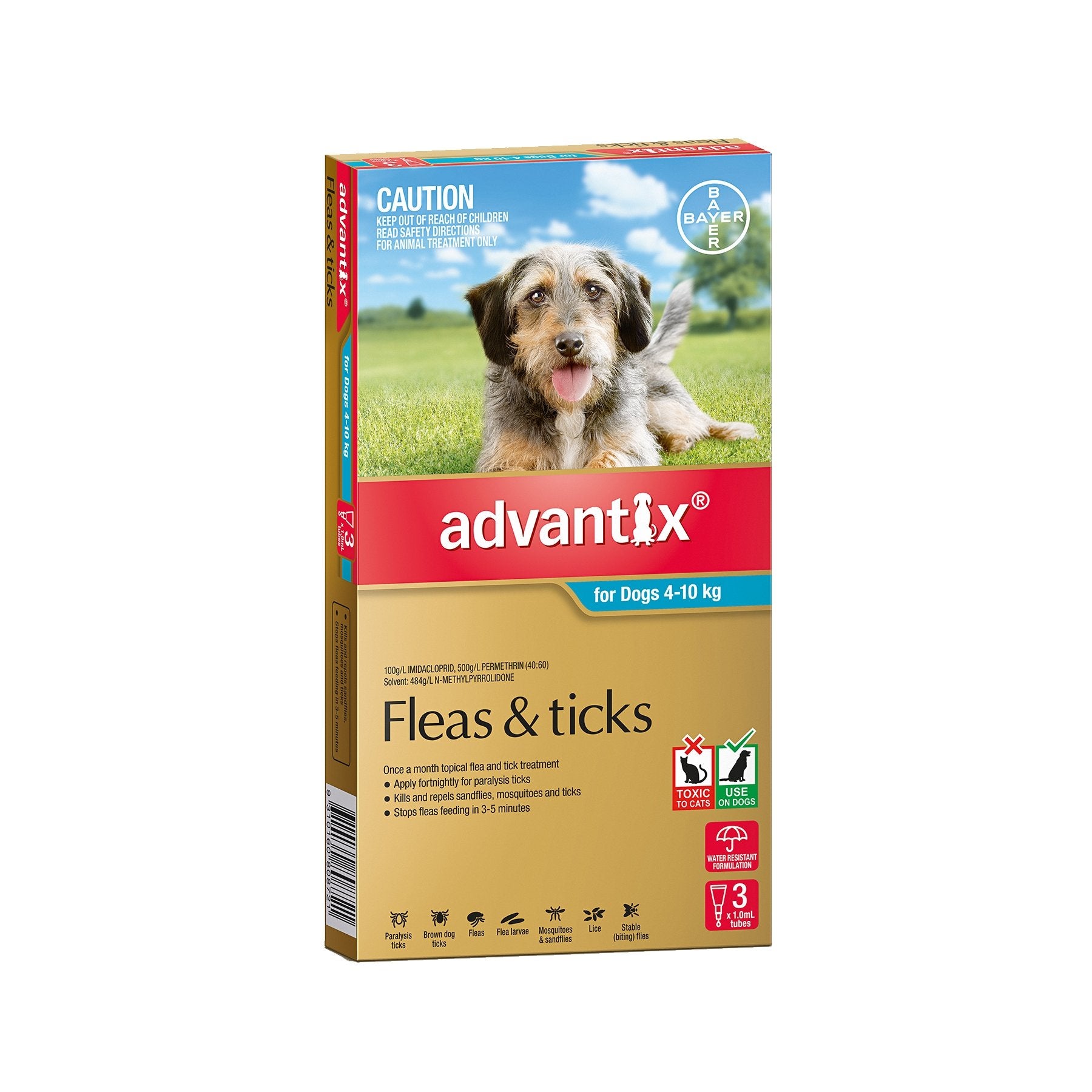 Advantix Dog Medium Blue 4-10kg - Woonona Petfood & Produce