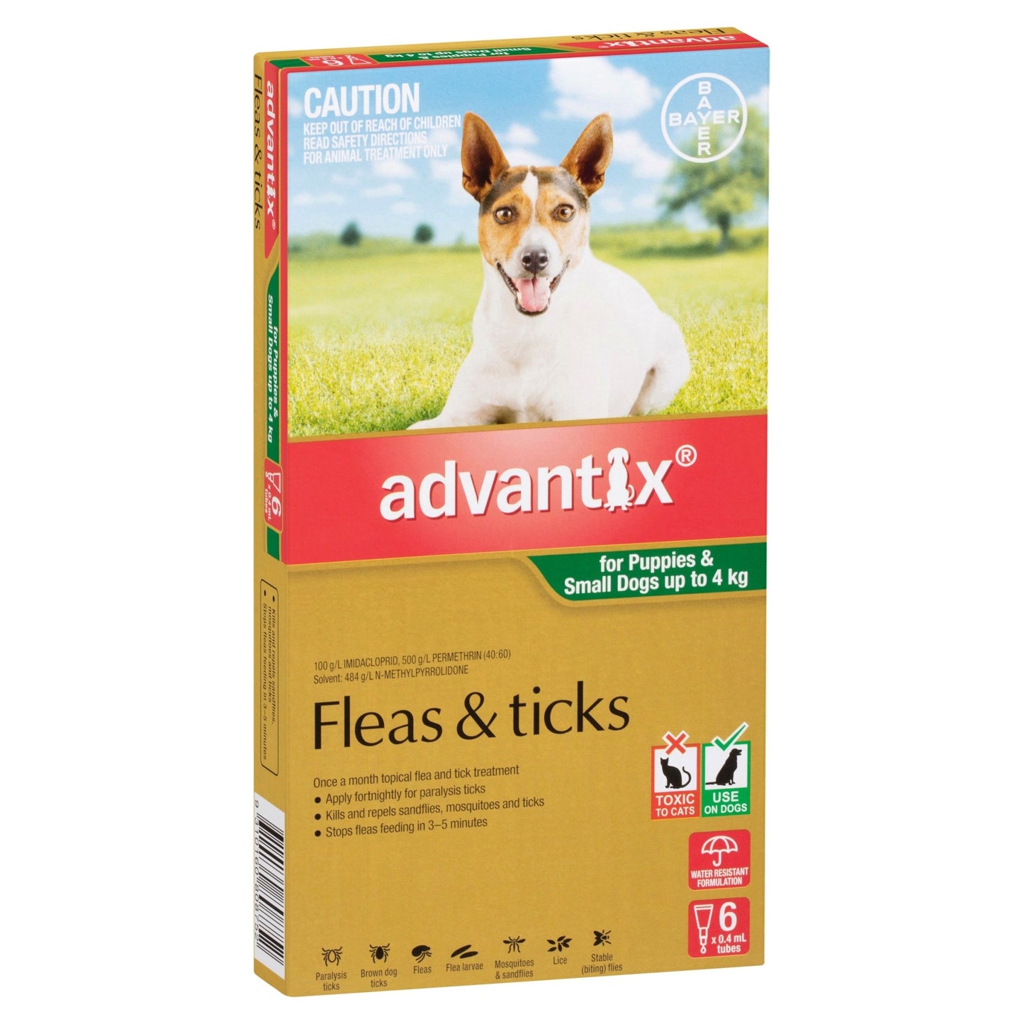 Advantix Dog Small Green up to 4kg - Woonona Petfood & Produce