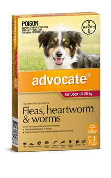 Advocate Dog 10-25kg Red - Woonona Petfood & Produce