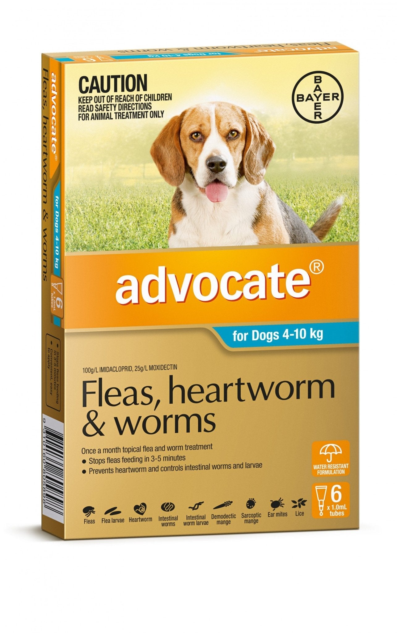 Advocate Dog 4-10kg Aqua - Woonona Petfood & Produce