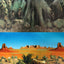 Aqua One Background 30.5x60cm Tree Trunk Desert 3 - Woonona Petfood & Produce