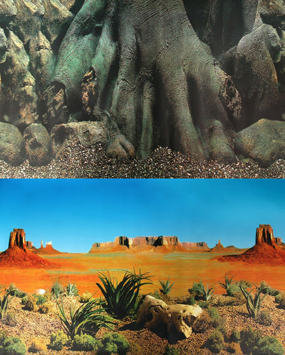 Aqua One Background 30.5x60cm Tree Trunk Desert 3 - Woonona Petfood & Produce
