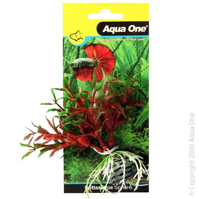 Aqua One Bettascape Pilea on Sphere Red & Green - Woonona Petfood & Produce