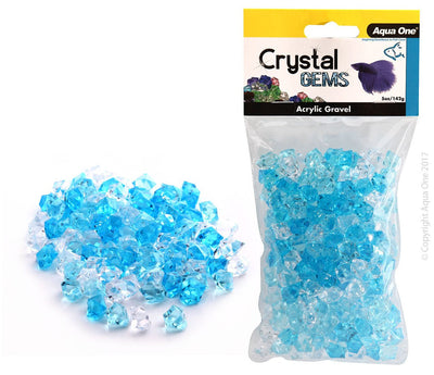 Aqua One Crystal Gems Acrylic Betta Gravel 145g 15mm - Woonona Petfood & Produce