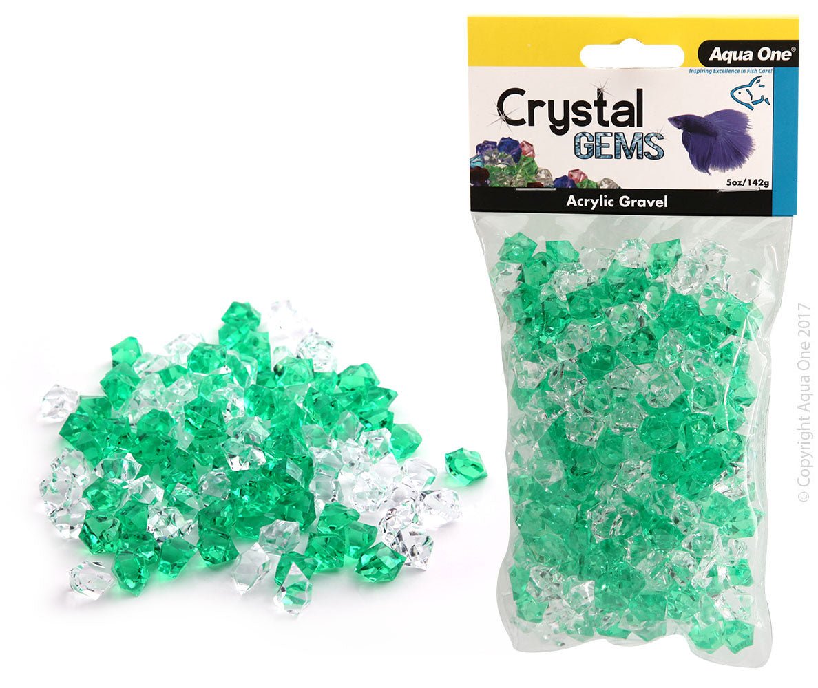 Aqua One Crystal Gems Acrylic Betta Gravel 145g 15mm - Woonona Petfood & Produce