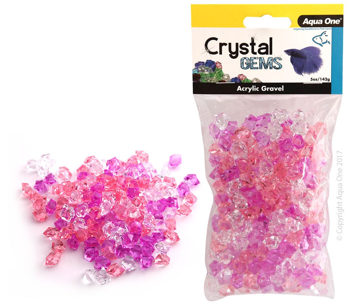 Aqua One Crystal Gems Acrylic Betta Gravel 145g 15mm - Woonona Petfood & Produce