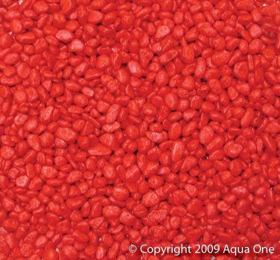 Aqua One Gravel 1kg Scarlet Red 7mm - Woonona Petfood & Produce