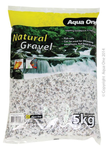 Aqua One Gravel Natural All Sorts - Woonona Petfood & Produce