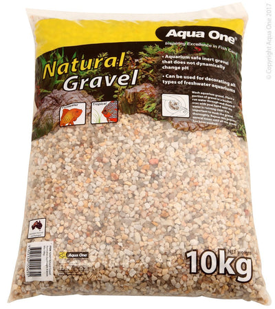 Aqua One Gravel Natural Austalian Gold Light 4-6mm 10kg - Woonona Petfood & Produce
