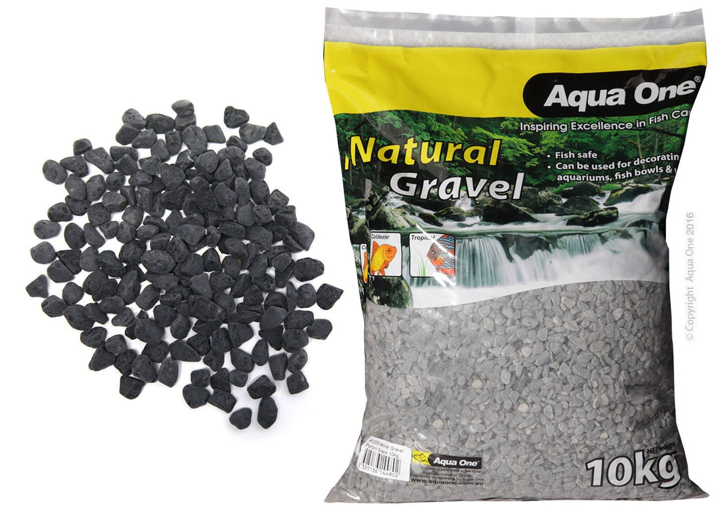 Aqua One Gravel Phantom Black - Woonona Petfood & Produce