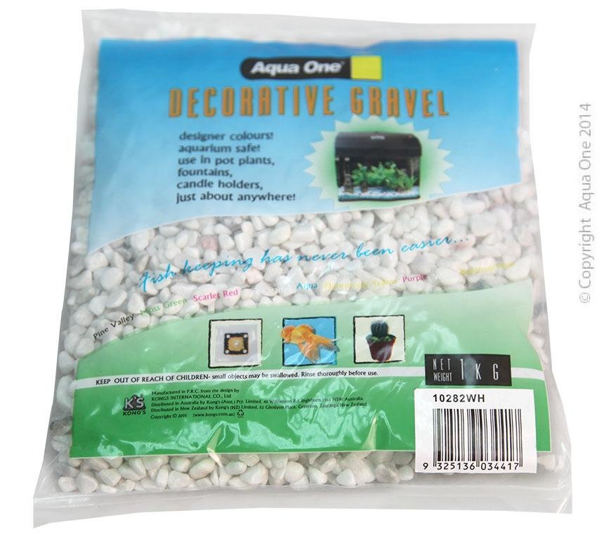 Aqua One Gravel White 7mm - Woonona Petfood & Produce