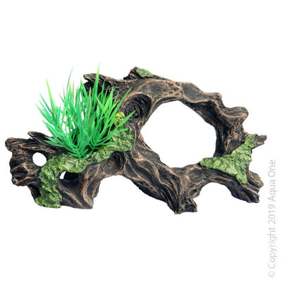 Aqua One Ornament Driftwood With Plant - Woonona Petfood & Produce