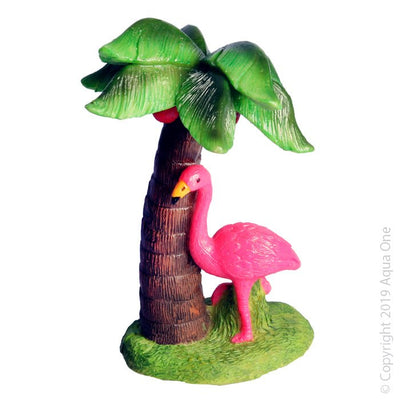 Aqua One Ornament Flamingo with Palm Tree - Woonona Petfood & Produce