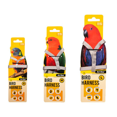 Avi One Bird Harness With Shock Resistant Lead Small - Woonona Petfood & Produce
