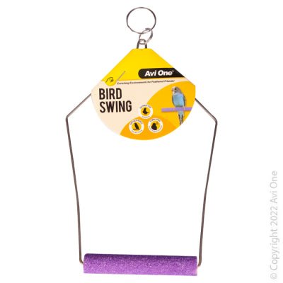 Avi One Bird Toy Triangle Wire Swing With Sand Perch - Woonona Petfood & Produce