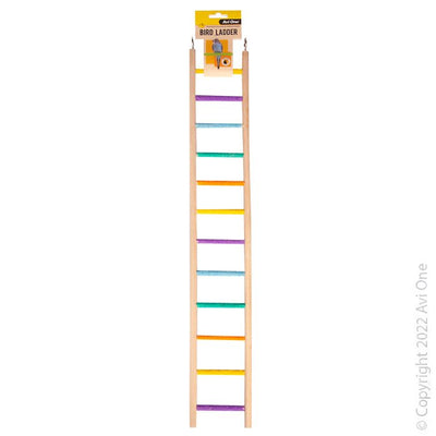 Avi One Bird Toy Wooden Ladder With 14 Sand Steps - Woonona Petfood & Produce